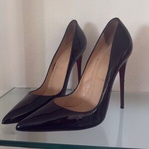 Christian Louboutin patent leather black So Kate 120 mm shoes